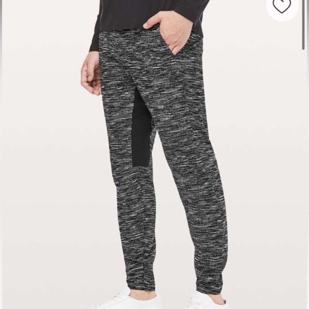 Lululemon In Mind Pant Black Printed Lightweight High Stretch Pant Size Small